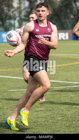 Die Irish Rugby Team eine Schulung im Kings Park vor ihren Hong Kong Rugby 7 nähere Bestimmung entspricht Durchführung Stockfoto