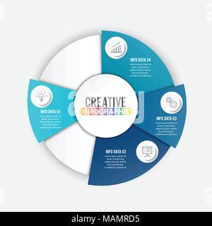 Vektor Infografik. Für Diagramm, Grafik, Präsentation und Grafik. Business Konzept mit 3 Optionen, Teile, Schritte oder Verfahren. Stock Vektor