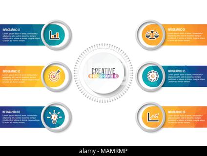 Vektor Infografik. Für Diagramm, Grafik, Präsentation und Grafik. Business Konzept mit 3 Optionen, Teile, Schritte oder Verfahren. Stock Vektor