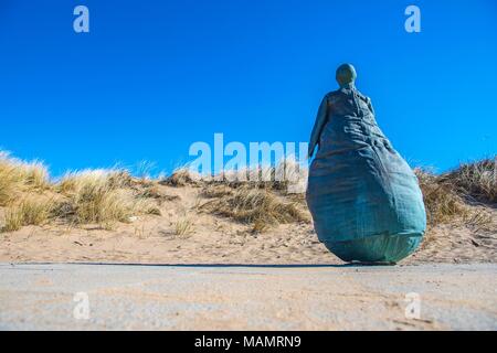 Gesprächsstoff in South Shields Strand Stockfoto