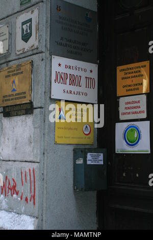 Josip Broz Tito Association in Sarajevo. Stockfoto