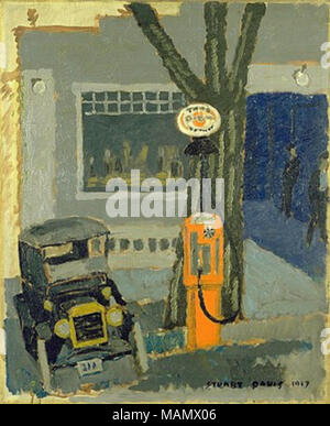 Foto von Garage Nr. 1, 1917, Öl auf Leinwand, von Stuart Davis in der Public Domain. en: Hirshhorn Museum und der Skulpturengarten. . 1917. Stuart Davis - Stockfoto