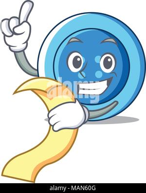 Mit dem Menü "Kleidung" Charakter Cartoon Stock Vektor