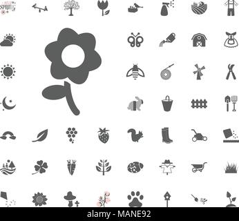 Blume Symbol. Feder Vektor-illustration Icon Set Stock Vektor