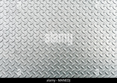 Stahl checkerplate Blech, Blech Textur Hintergrund. Stockfoto