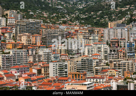 Städtische Landschaft des Monte Carlo in Monaco, Französische Riviera Stockfoto