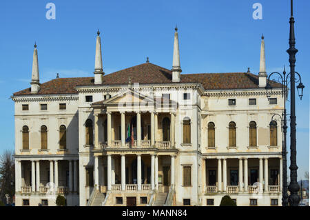 Südfassade der Villa Barbarigo in Noventa Vicentina, Italien, Jahr1588-Apr 01 2018 Stockfoto