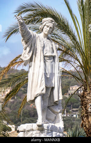 Vom Monument zu Christopher Columbus in Santa Margherita Ligure, Italien Detail Stockfoto