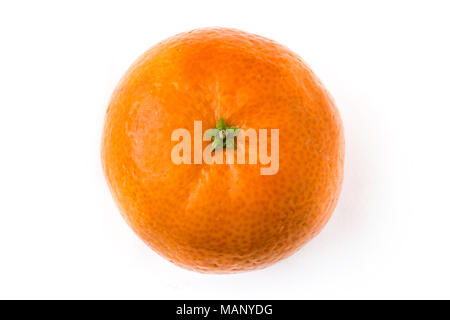 Frische Mandarine isoliert auf weißem Hintergrund Stockfoto