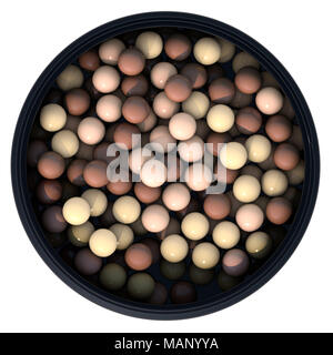 Die bronzing pearls Make-up. 3D-Render Abbildung Stockfoto