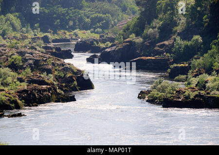 Minho Fluss in der Nähe von Stresa, zwischen Portugal und Spanien. Portugal Stockfoto