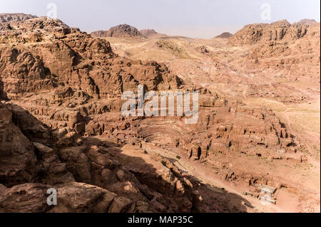 Nabatäischen Theater in Petra ein Weltkulturerbe in Jordanien. Stockfoto