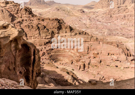 Nabatäischen Theater in Petra ein Weltkulturerbe in Jordanien. Stockfoto