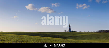 Happisburgh Lighthouse, North Norfolk. Das einzige unabhängig operierende Leuchtturm in Großbritannien. Bild Datum: Montag, 12. Februar 2018. Foto: Ch Stockfoto