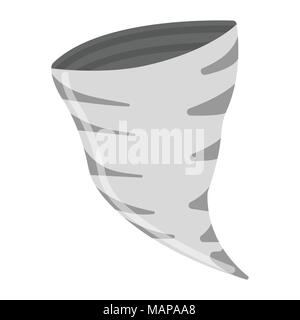 Sturm auf das Symbol. Wetter label für Web auf weißem Hintergrund. Cartoon Vector Illustration. Stock Vektor