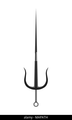 Der japanischen ORKB. Samurai isoliert Waffen. Vector Illustration. Stock Vektor