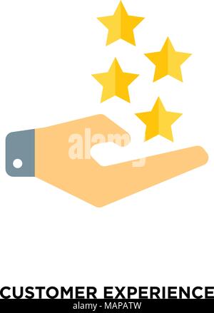 Kunden Erfahrung Symbol auf weißem Hintergrund für Ihre Web isoliert, mobile und app Design Stock Vektor