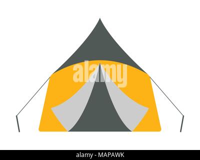 Zelt-Symbol. Tourismus. River Boat Trip web Elemente. Vector Illustration. Stock Vektor