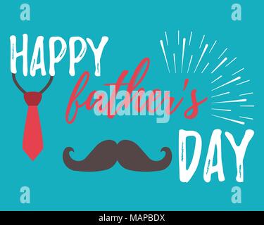 Der glückliche Vater Tag Banner und Giftcard. Beste Papa Poster im Hintergrund. Vector Illustration. Stock Vektor