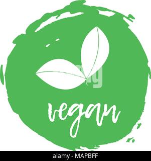 Vegetatian Label. Nahrungsmittelintoleranz Symbole. Vector Illustration. Stock Vektor