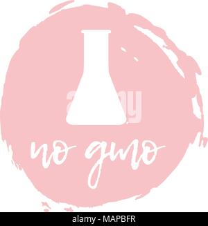 Keine GVO-Label. Nahrungsmittelintoleranz Symbole. Vector Illustration. Stock Vektor