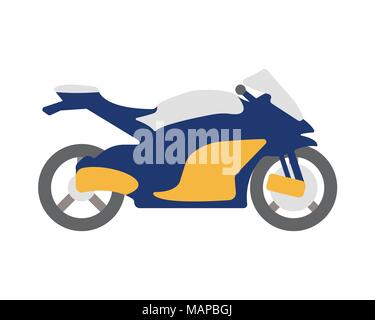 Bike flachbild Symbol und Logo. Cartoon Vector Illustration. Stock Vektor