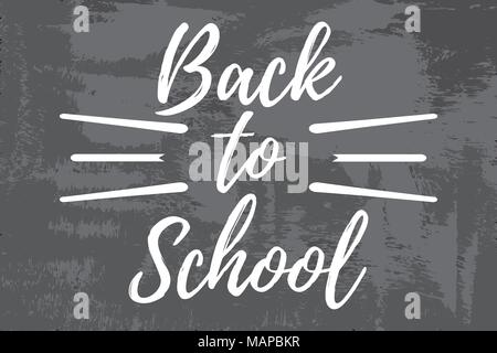 Zurück zu Schule Typografische - Vintage Style zurück in die Schule. Vector Illustration. Stock Vektor
