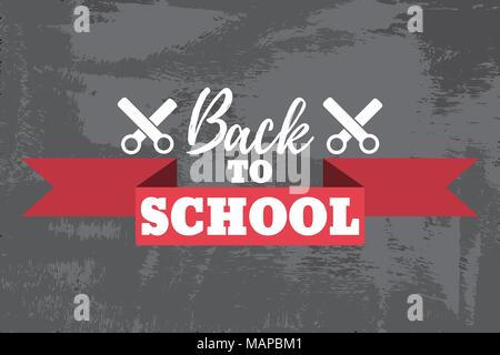 Zurück zu Schule Typografische - Vintage Style zurück in die Schule. Vector Illustration. Stock Vektor