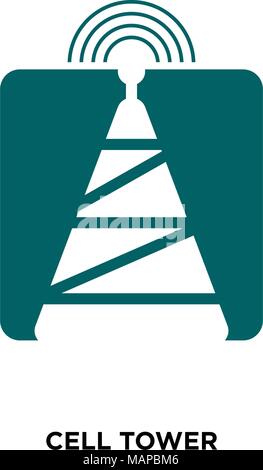 Zelle Turm Symbol auf weißem Hintergrund für Ihre Web isoliert, mobile und app Design Stock Vektor