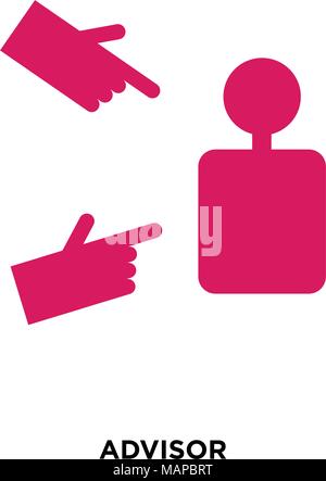 Advisor Symbol auf weißem Hintergrund für Ihre Web isoliert, mobile und app Design Stock Vektor