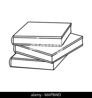 Überblick Bücher Symbol. Schulen liefert. Isolierte Vector Illustration. Stock Vektor