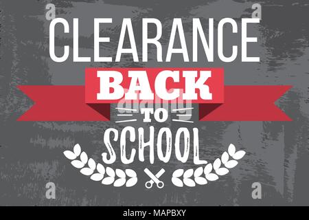 Abstand zurück zu Schule Typografische - Vintage Style zurück in die Schule. Stock Vektor