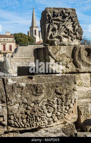 Römische Ruinen in Arles, Frankreich Stockfoto