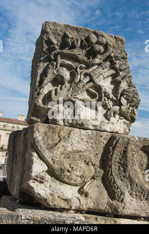 Römische Ruinen in Arles, Frankreich Stockfoto