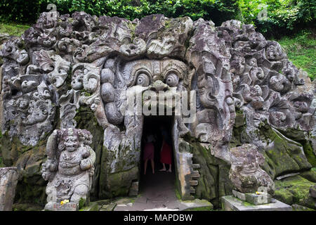 Bali, Indonesien Januar 01, 2018 - der Elefant Höhlentempel in Ubud, Bali Insel Stockfoto