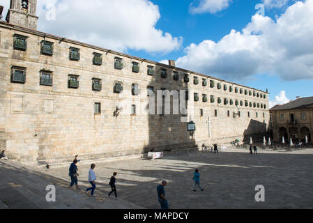 Da praza Quintana, Santiago de Compostela, La Coruña, Spanien Stockfoto