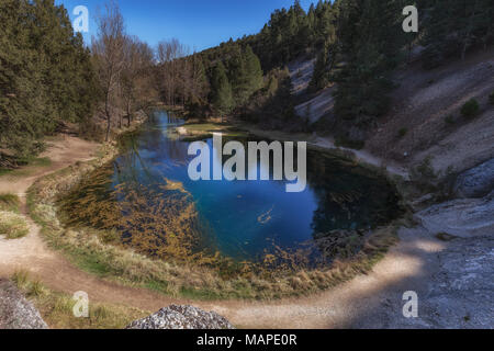 La Fuentona, abion Fluss Quelle von Wasser in Soria Stockfoto