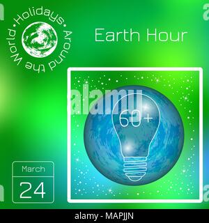 Kalender. Urlaub rund um die Welt. Ereignis des Tages. Grüne blur Hintergrund - Name, Datum, Abbildung. Für Zeitschriften, pädagogische Unterhaltung pub Stock Vektor