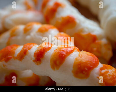 Garnelenschwänze mit Meeresfrüchtegeschmack aus Surimi Stockfoto