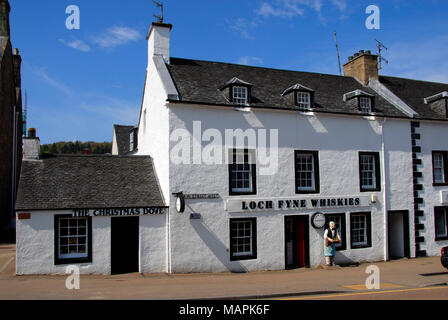 Weihnachten Taube und Loch Fyne Whiskys, Inveraray, Schottland Stockfoto