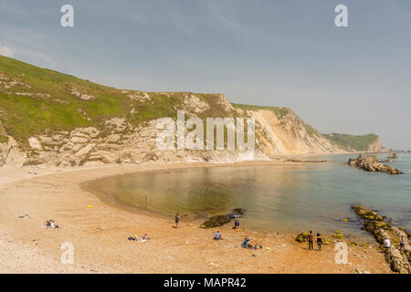 Man O' War Strand, St. Oswald's Bay, Dorset, Großbritannien. Stockfoto