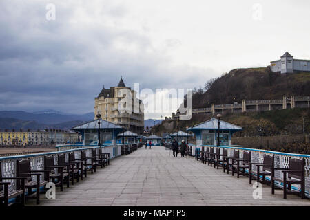 Llandudno Pier in Wales Stockfoto