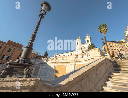 Berühmte Treppe Fragment an der Piazza di Spagna. Rom, Italien Stockfoto