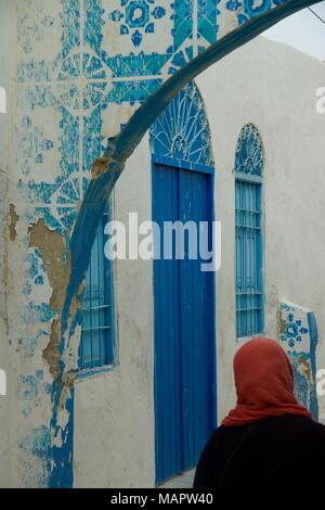 Straße Wandmalereien von Djerbahood in Tunesien Stockfoto