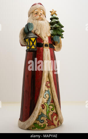 Vintage Holz- Santa Claus Statue Stockfoto