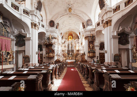 Stiftskirche, Durnstein Abbey, Durnstein, Wachau, Niederösterreich, Europa Stockfoto