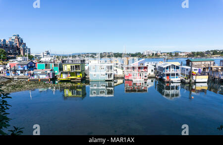 Haus Boote, Victoria, Vancouver Island, British Columbia, Kanada, Nordamerika Stockfoto
