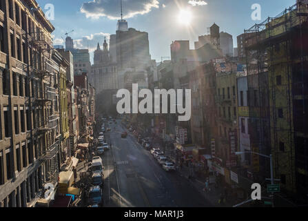 Sonnenlicht in New York Stockfoto