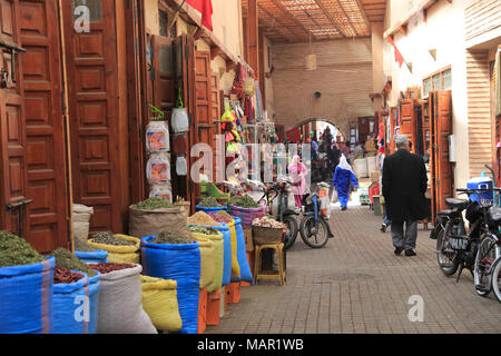 Spice Market, Souk, Mellah (altes Jüdisches Viertel), Marrakesch (Marrakesch), Marokko, Nordafrika, Afrika Stockfoto