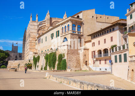 Die Kathedrale La Seu, Palma de Mallorca, Mallorca (Mallorca), Balearen, Spanien, Europa Stockfoto